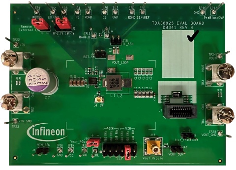Infineon's Eval_TDA38825_3.3VOUT evaluation board picture