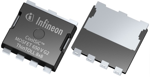 Infineon's CoolSiC™ MOSFET 650 V G2 in ThinTOLL 8x8 package picture