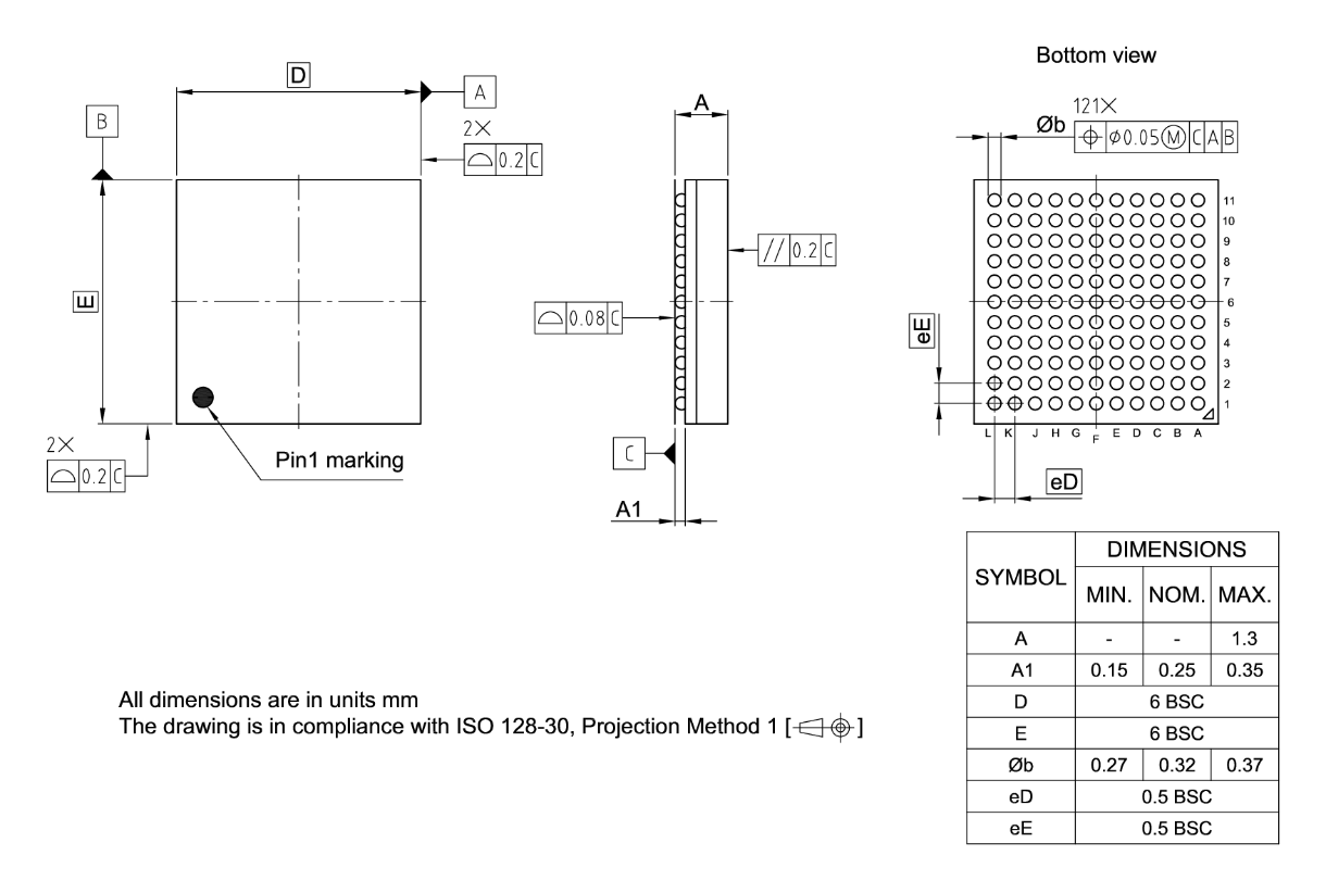 PG-LFBGA-121-803 | FBGA-121 (002-13226) - Infineon Technologies