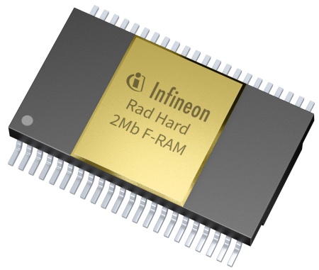 Infineon’s radiation-hardened 1 and 2 Mb parallel interface ferroelectric-RAM (F-RAM) nonvolatile memory devices feature unsurpassed reliability and endurance, with up to 120 years of data retention at 85-degree Celsius.
