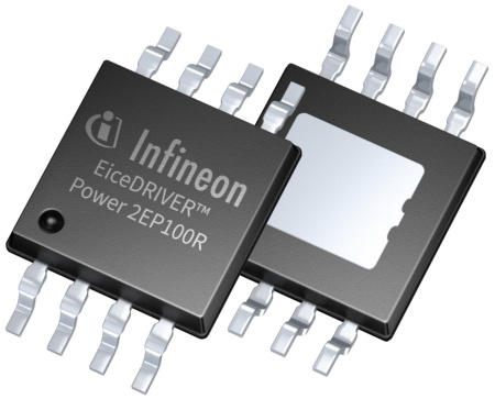 The Infineon 2EP100R is optimized for low component count designs for IGBT and SiC MOSFET gate driver power supplies.