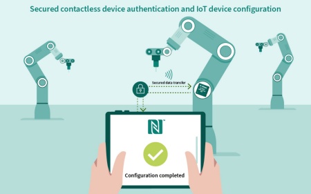 OPTIGA™ Authenticate NBT: High-performance NFC I2C bridge tag for secured contactless device authentication and configuration. 