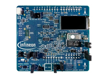 The XENSIV™ Sensor Shield for Arduino is designed for evaluating smart sensor systems in smart home and consumer applications. It incorporates a wide range of sensors from Infineon’s portfolio along with Sensirion’s SHT35 humidity and temperature sensor.